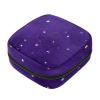 Sanitary Pad Storage Bag, Portable Period Kit Pouch for Girls and Women, Space Galaxy Design, Purple Multicolor, 4.7 x 6.6 x 6.6 in/12 x 17 x 17 cm view 1