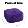 Sanitary Pad Storage Bag, Portable Period Kit Pouch for Girls and Women, Space Galaxy Design, Purple Multicolor, 4.7 x 6.6 x 6.6 in/12 x 17 x 17 cm view 2