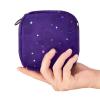Sanitary Pad Storage Bag, Portable Period Kit Pouch for Girls and Women, Space Galaxy Design, Purple Multicolor, 4.7 x 6.6 x 6.6 in/12 x 17 x 17 cm view 4