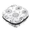 Women's Sanitary Pad Storage Bag, Portable Period Kit Pouch, Hand-Drawn Simple Black-and-White Dandelion Design, Multicolor, 4.7 x 6.6 x 6.6 in / 12 x 17 x 17 cm view 1