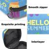 Sanitary Pad Storage Bag, Portable Period Kit Pouch for Girls and Women, Hello Summer Cute Food Ice Cream Pineapple, Multicolor, 4.7 x 6.6 x 6.6 in / 12 x 17 x 17 cm view 3