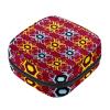 Sanitary Pad Storage Bag, Portable Period Kit, Red Abstract Geometric Pattern, Multicolor, 4.7 x 6.6 x 6.6 in/12 x 17 x 17 cm view 1