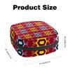 Sanitary Pad Storage Bag, Portable Period Kit, Red Abstract Geometric Pattern, Multicolor, 4.7 x 6.6 x 6.6 in/12 x 17 x 17 cm view 2