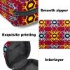 Sanitary Pad Storage Bag, Portable Period Kit, Red Abstract Geometric Pattern, Multicolor, 4.7 x 6.6 x 6.6 in/12 x 17 x 17 cm view 3