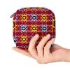 Sanitary Pad Storage Bag, Portable Period Kit, Red Abstract Geometric Pattern, Multicolor, 4.7 x 6.6 x 6.6 in/12 x 17 x 17 cm view 4