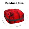 Sanitary Pad Storage Bag, Feminine Product Pouch, Portable Period Kit Bag for Girls and Women, Rose Red, Multicolor, 4.7 x 6.6 x 6.6 in/12 x 17 x 17 cm view 2
