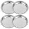 POPETPOP Stainless Steel Cat and Puppy Bowls, 4-Pack, Silver view 1