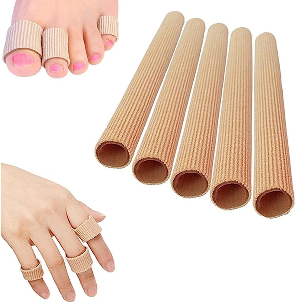 5-Pack 15 cm Cut-to-Fit Silicone Toe Tubular Bandages