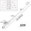 MObyat Stair Handrail, Complete Mounting Set, Wall-Mounted, Non-Slip Safety Grab Bar, White view 2
