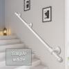 MObyat Stair Handrail, Complete Mounting Set, Wall-Mounted, Non-Slip Safety Grab Bar, White view 4