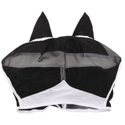 Derefine Horse Fly Mask with Ears, Mesh, UV Protection, Black, Size S