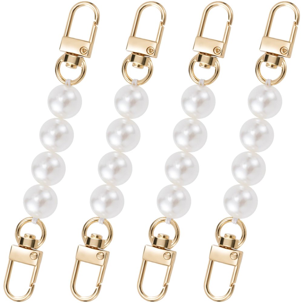 Joez Wonderful 4-Piece Pearl Purse Strap Extenders, 12 cm