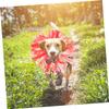 iplusmile Dog Collar Bow Design Soft and Durable Washable Red for Pet Birthday or Holiday Wear view 3