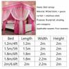 MIDUNU Mosquito Net for 1.8 m/6 ft Bed, Canopy with 4 Poles, Blackout and Dustproof Bed Curtain, Style 3, 1.8 x 2 x 2 m view 2