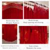 MIDUNU Mosquito Net, 4-Post Canopy Curtains, Princess Bed Canopy, Double-Layer Embroidery and Lace Blackout Curtains for Double Bed (Size: 1.8 x 2 m, Color: Pink) view 4