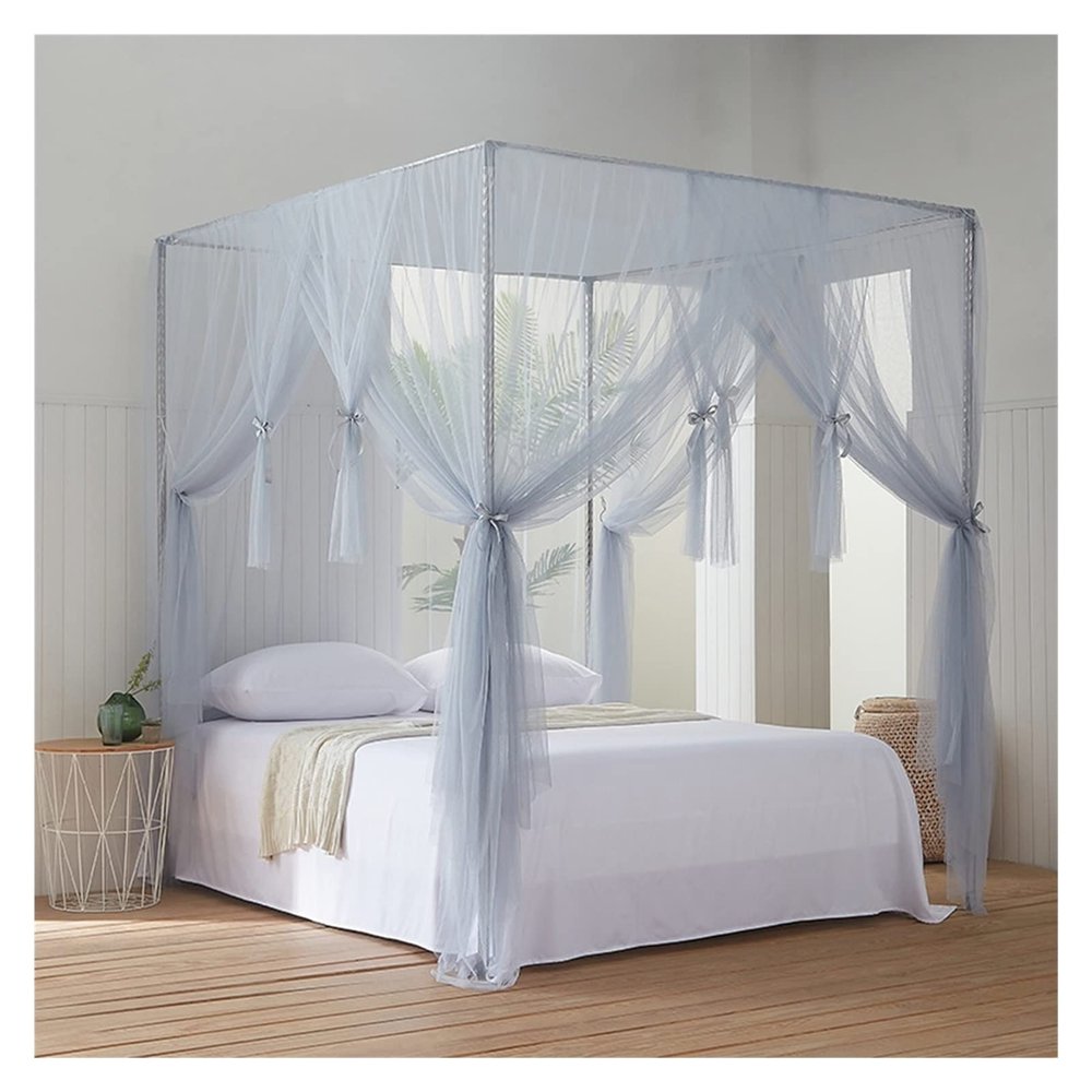 MIDUNU Universal Hanging Mosquito Net for Bed, Indoor and Outdoor Use, Gray, 1.2 x 2.0 m