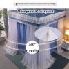 MIDUNU Double-Bed Mosquito Net Canopy, Two-Pole Luxury Bed Curtain, Princess Style, 200 x 220 x 200 cm view 4