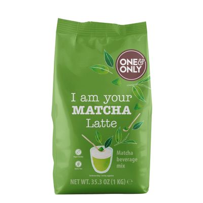 One&Only Matcha Latte Powder 1 kg - Mellowed bitter taste with 15% matcha, ideal for beginners
