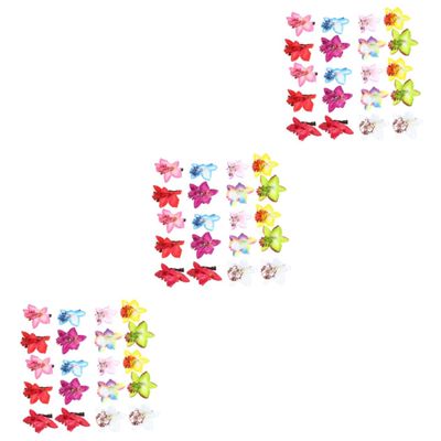FRCOLOR 60-Piece Artificial Orchid Flower Hair Clips, Hawaiian Style