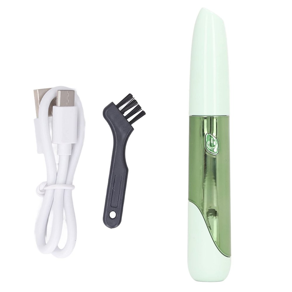 Heated Eyelash Curler, Rechargeable, 4 Temperature Settings, Green