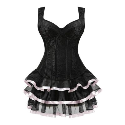 Women's Bustier Corset Top, Gothic Vintage Burlesque Style
