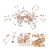 FRCOLOR 5-Piece Bridal Hair Comb Set with Rhinestones view 2