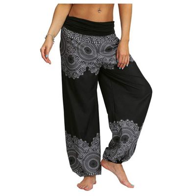 Men's and Women's Retro Loose Printed Yoga Pants, Crotch Jumpsuit, Latex Leggings for Women