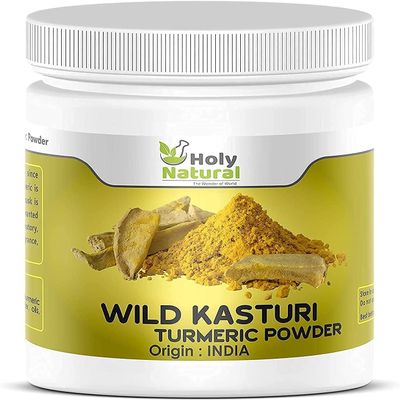 QURA Wild Kasturi Turmeric Powder - 100 g (for Face and Skin, Curcuma aromatica/Jangli Haldi/Kasthuri Manjal)