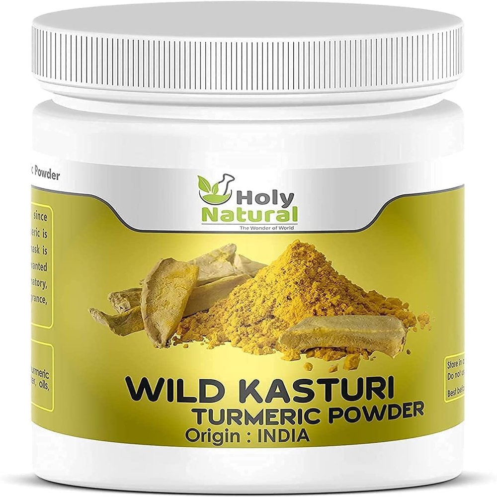 QURA Wild Kasturi Turmeric Powder - 100 g (for Face and Skin, Curcuma aromatica/Jangli Haldi/Kasthuri Manjal)