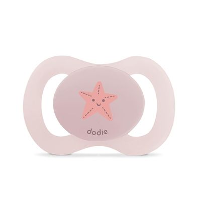 Dodie Anatomical Pacifier for Newborns, 0–2 Months, Pink Star, 1 Pacifier, Style Selected at Random