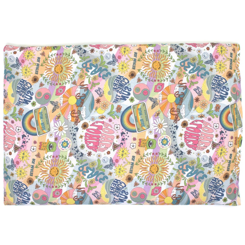GIRAFFENLAND Organic Spelt Pillow 30 x 20 cm, Organic Spelt + Organic Cotton "Flower Power" - Heat and Cold Pack