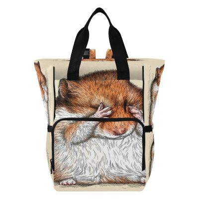 Vnurnrn Abstract Shy Squirrel Mom Diaper Bag Travel Backpack