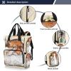 Vnurnrn Abstract Shy Squirrel Mom Diaper Bag Travel Backpack view 2