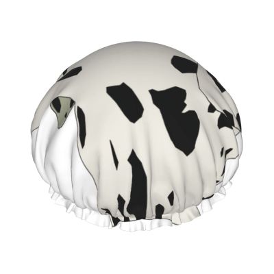 Dalmatian Print Double-Layer Waterproof Reusable Shower Cap