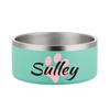 Personalized Stainless Steel Dog Bowls for Small, Medium, and Large Dogs and Cats, Non-Slip Bottom, Green view 1