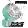 Personalized Stainless Steel Dog Bowls for Small, Medium, and Large Dogs and Cats, Non-Slip Bottom, Green view 4