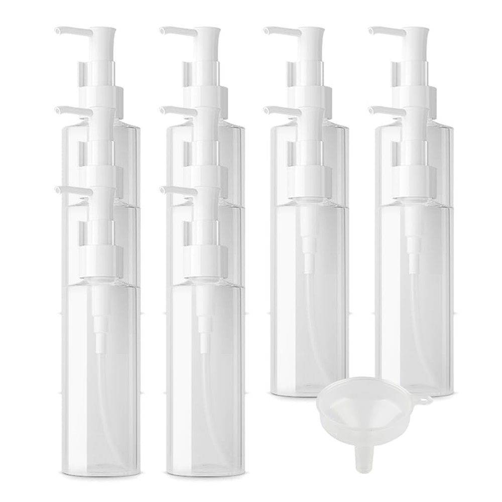 BPZXL 12-Pack 100 ml Transparent Plastic Lotion Bottles with Pumps