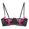 inhzoy Women's Lace Open-Cup Underwire Bra, Push-Up Lingerie, Pink, 4XL view 4