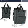 Vnurnrn Blue Sky Flying Airplane Art Mom Bag Diaper Travel Backpack view 3