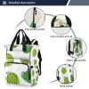 Vnurnrn Abstract Cactus Art Mom Diaper Backpack, Large-Capacity Travel Shoulder Bag view 2