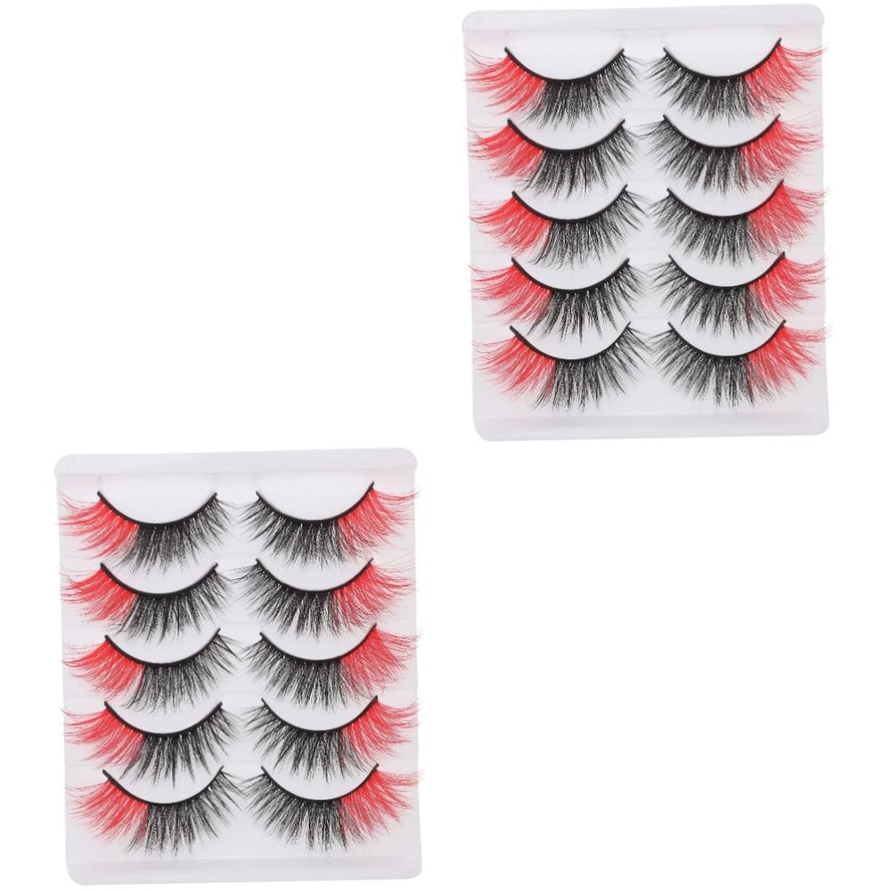 minkissy 10 Pairs Colored False Eyelashes, Dramatic Eyelash Strips, Mink Eyelashes