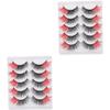minkissy 10 Pairs Colored False Eyelashes, Dramatic Eyelash Strips, Mink Eyelashes view 1