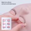 3 Pairs Double-Layer Replacement Eyelids for Eyelash Training, Silicone, Pink view 2