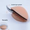 3 Pairs Double-Layer Replacement Eyelids for Eyelash Training, Silicone, Pink view 4