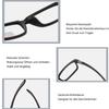 Eyglajdd TR90 Reading Glasses for Women and Men, Rectangular Two-Tone, 3-Pack, Blue-Light Blocking, Gray/Blue/Red, +3.50 view 3