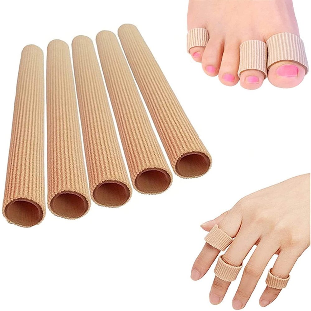 5-Pack Silicone Toe Protectors, Gel Cushion Tubes