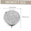 Round Compact Makeup Mirror, Double-Sided with 2x Magnification view 2