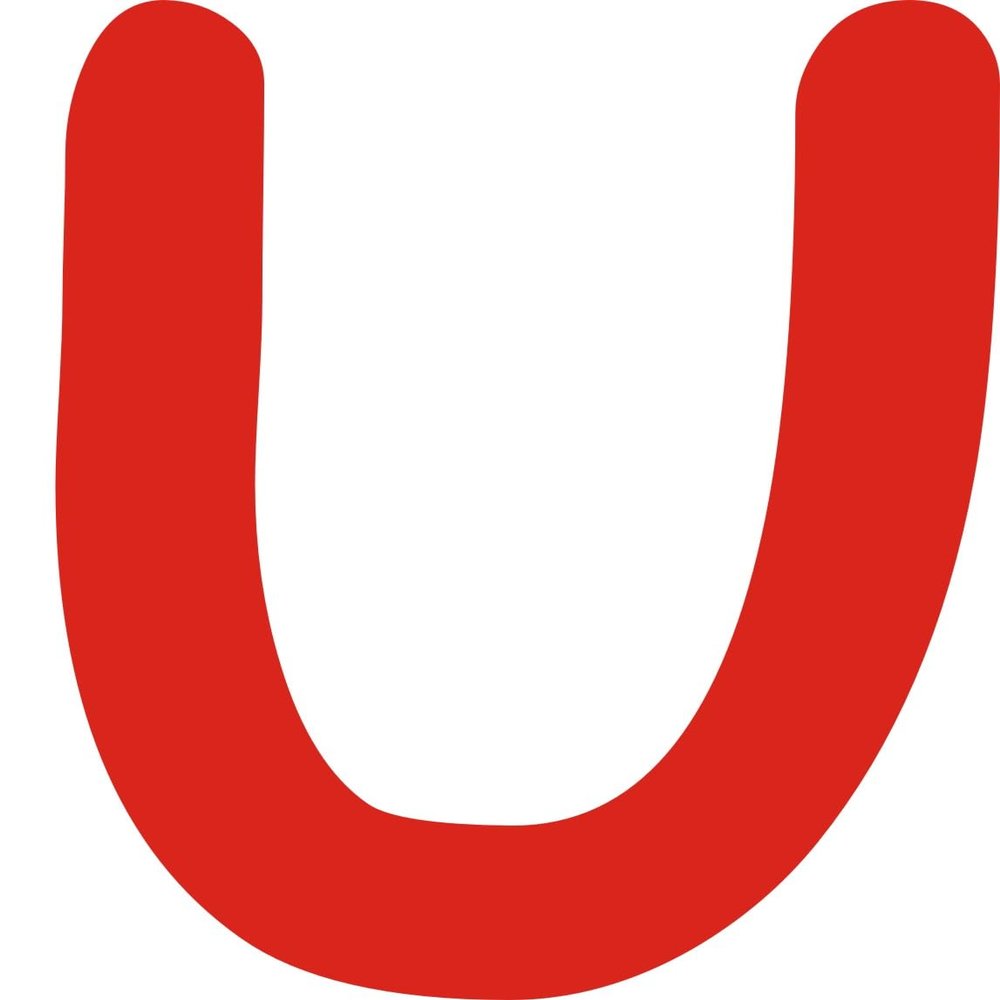 Kleckerliese 6 cm Letter Sticker, Single, Matte, Red U