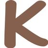 Kleckerliese Letter Sticker 8 cm, Single Satin-Matte Alphabet Sticker, K, Dark Brown view 1