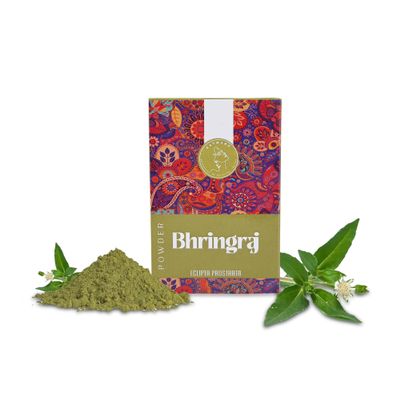 AATMANA Bhringraj Powder | Eclipta Alba | For Silky, Naturally Soft Hair | Promotes Hair Growth | Increases Hair Thickness | Ayurvedic Hair Care - 100 g